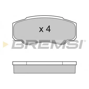 Jeu de 4 plaquettes de frein arrière BREMSI BP2996