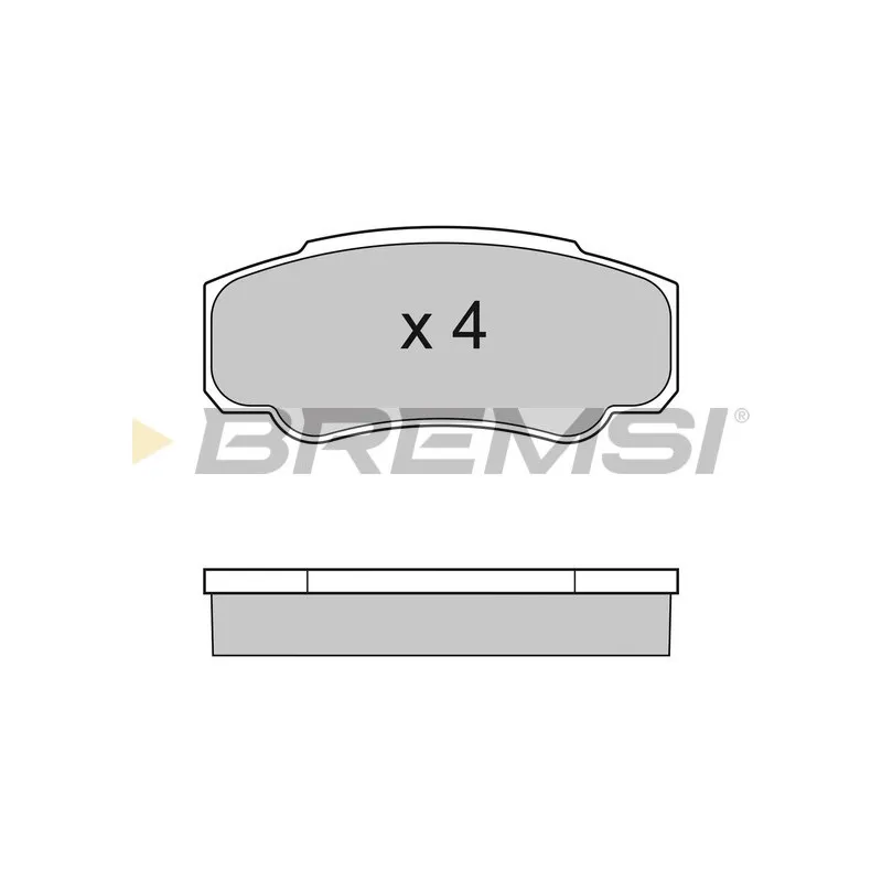 Jeu de 4 plaquettes de frein arrière BREMSI BP2996