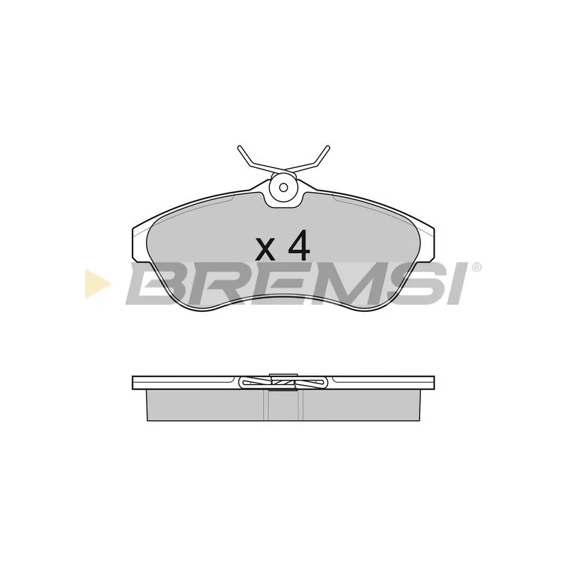 Jeu de 4 plaquettes de frein avant BREMSI BP3009