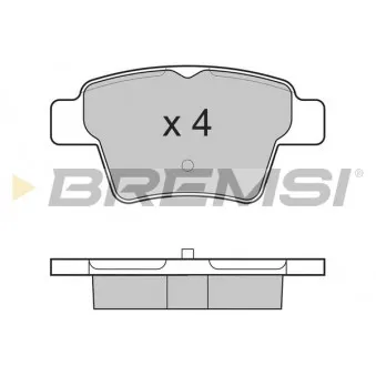 Jeu de 4 plaquettes de frein arrière BREMSI BP3198