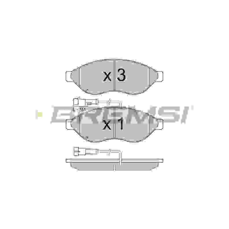 Jeu de 4 plaquettes de frein avant BREMSI BP3285