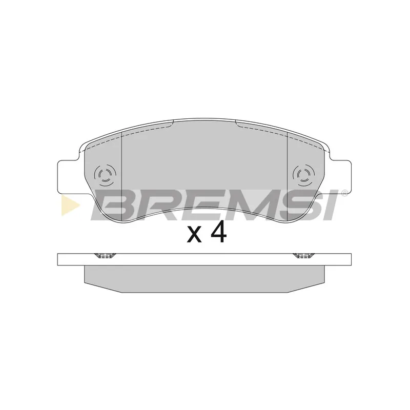 Jeu de 4 plaquettes de frein arrière BREMSI BP3286