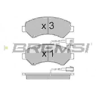 Jeu de 4 plaquettes de frein avant BREMSI BP3323