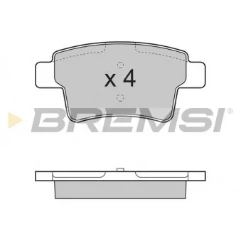Jeu de 4 plaquettes de frein arrière BREMSI BP3331
