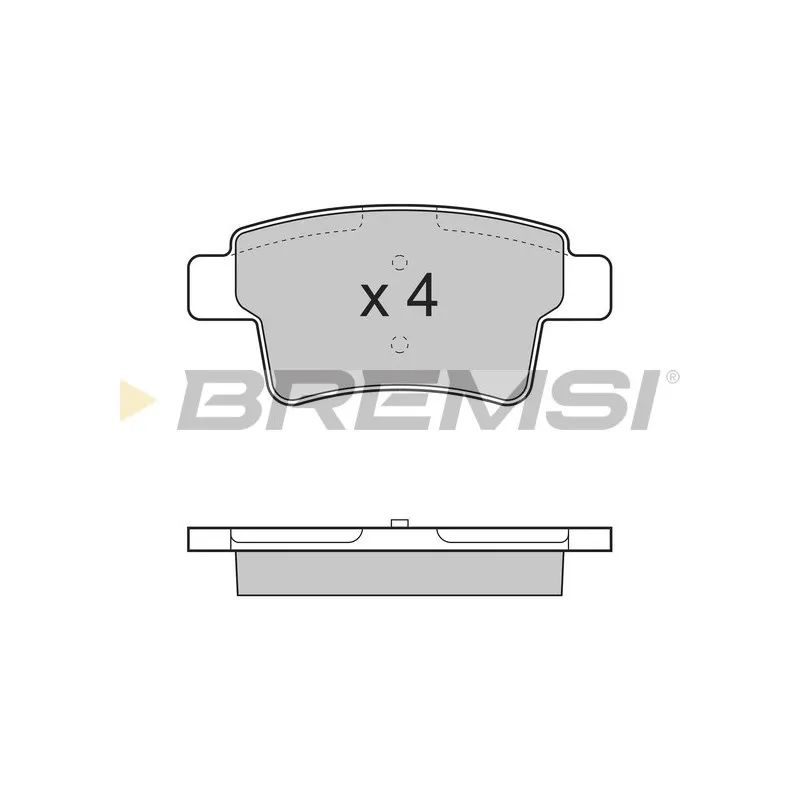 Jeu de 4 plaquettes de frein arrière BREMSI BP3331