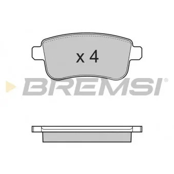 Jeu de 4 plaquettes de frein arrière BREMSI