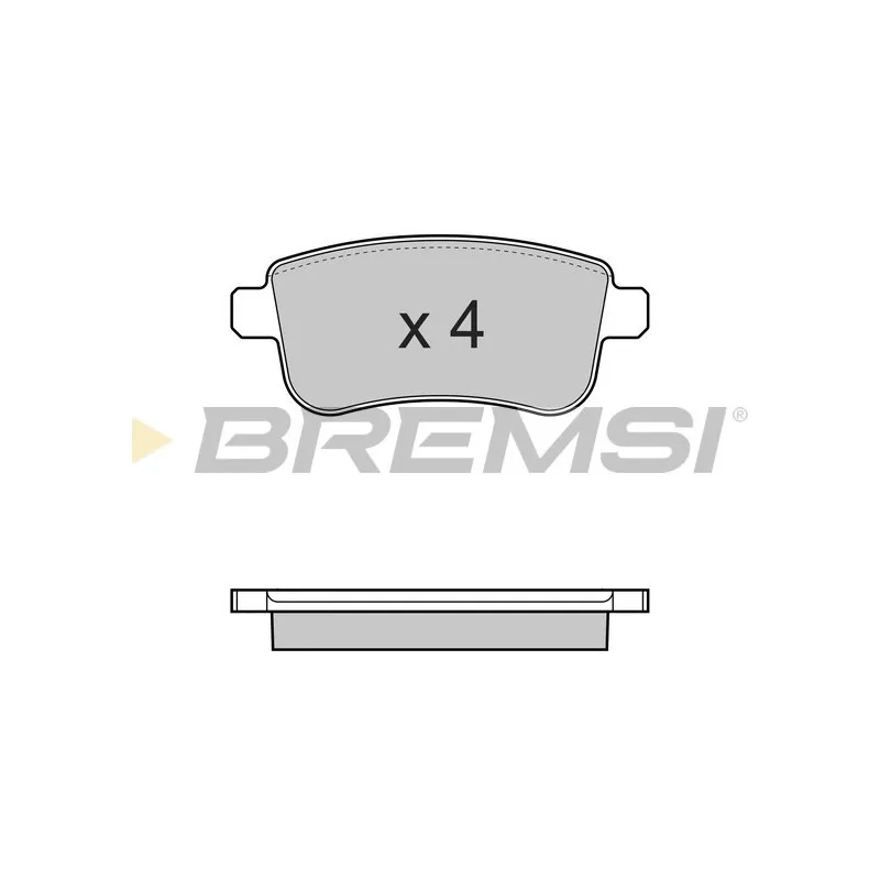Jeu de 4 plaquettes de frein arrière BREMSI BP3384