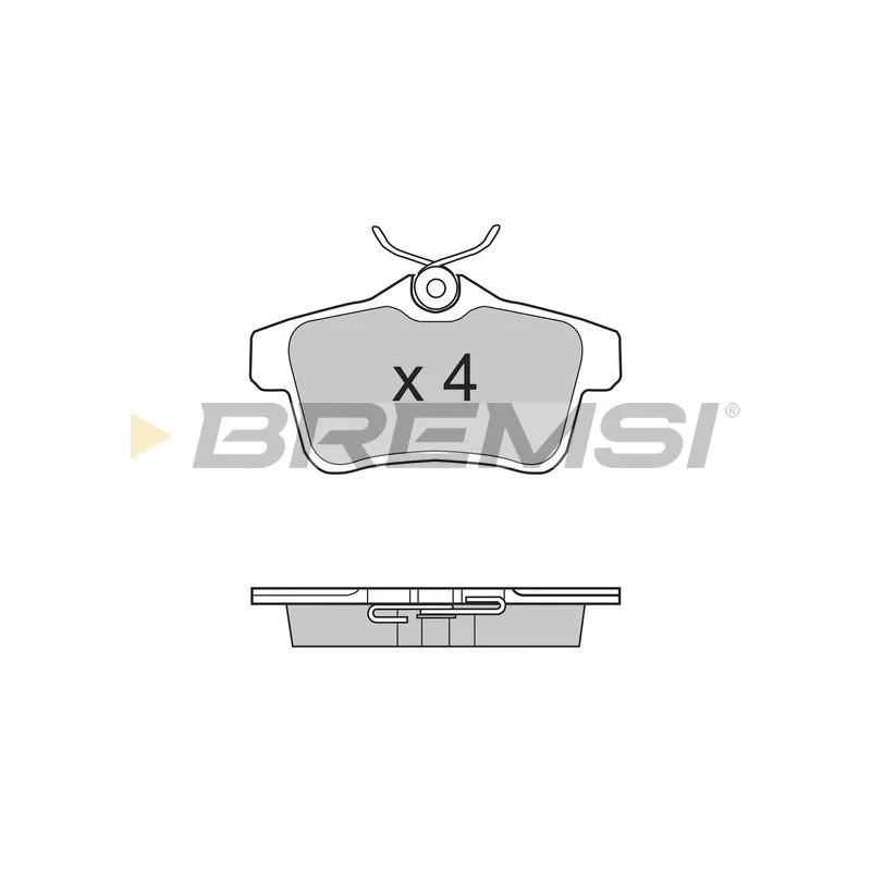 Jeu de 4 plaquettes de frein arrière BREMSI BP3387