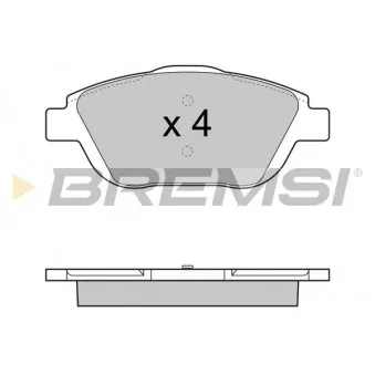 Jeu de 4 plaquettes de frein avant BREMSI BP3428