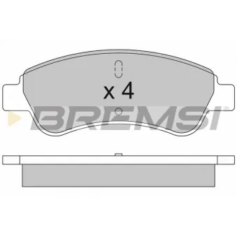 Jeu de 4 plaquettes de frein avant BREMSI BP3504