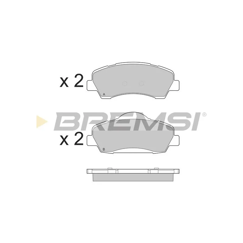 Jeu de 4 plaquettes de frein avant BREMSI BP3559