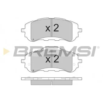 Jeu de 4 plaquettes de frein avant BREMSI BP3560