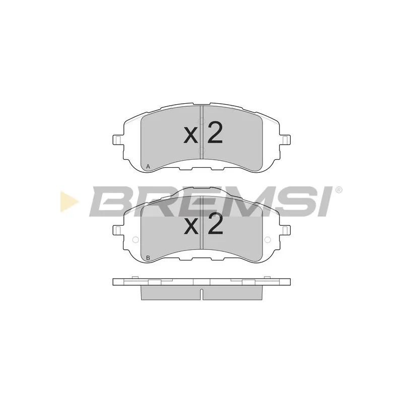 Jeu de 4 plaquettes de frein avant BREMSI BP3560