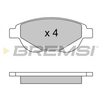 Jeu de 4 plaquettes de frein arrière BREMSI BP3580