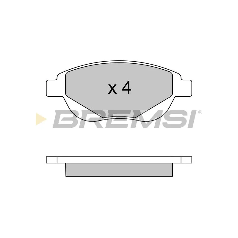 Jeu de 4 plaquettes de frein arrière BREMSI BP3580