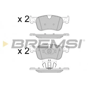 Jeu de 4 plaquettes de frein avant BREMSI BP3597