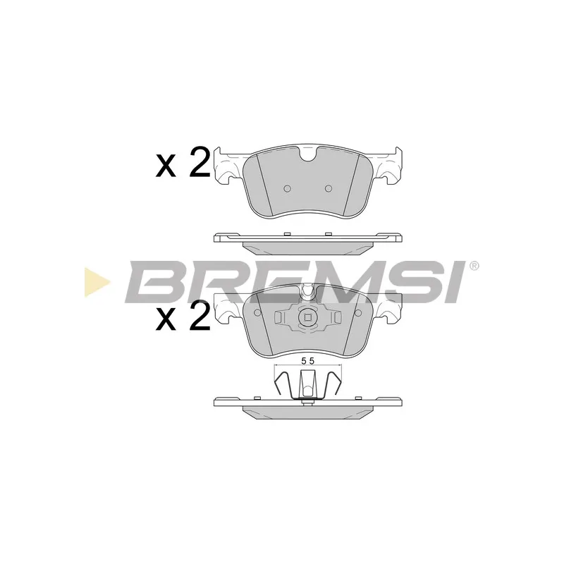 Jeu de 4 plaquettes de frein avant BREMSI BP3597