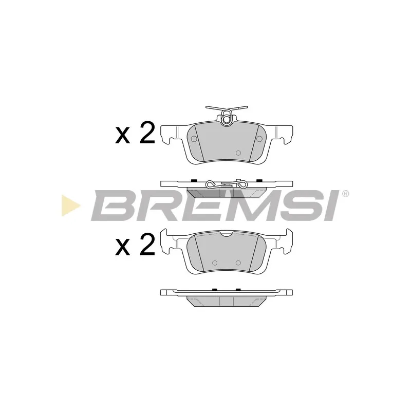 Jeu de 4 plaquettes de frein arrière BREMSI BP3602