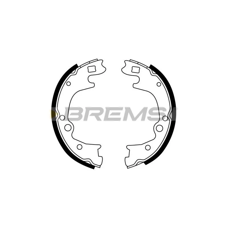 Jeu de mâchoires de frein, frein de stationnement BREMSI GF0748