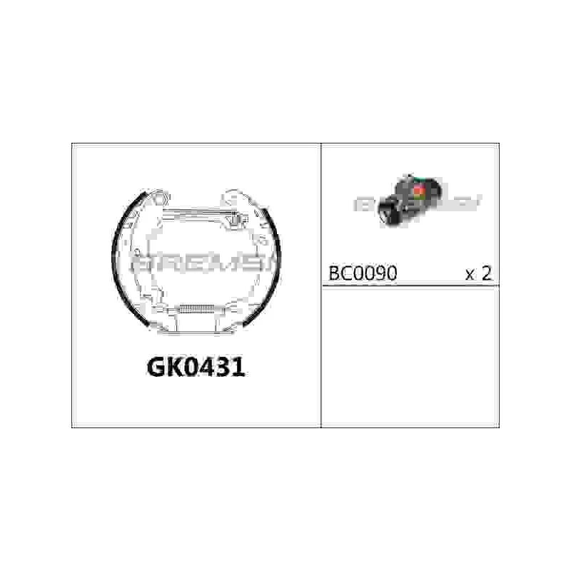 Kit de freins arrière (prémontés) BREMSI GK0431