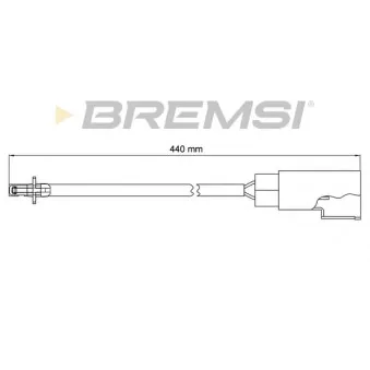 Contact d'avertissement, usure des plaquettes de frein BREMSI