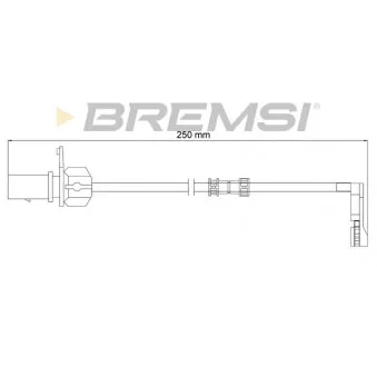 Contact d'avertissement, usure des plaquettes de frein BREMSI