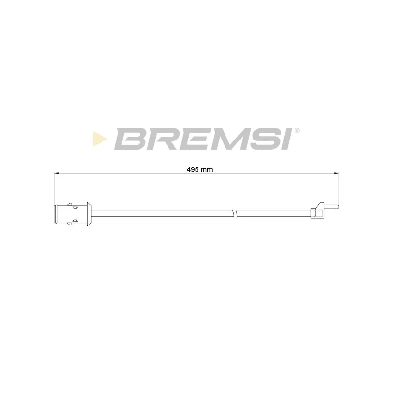 Contact d'avertissement, usure des plaquettes de frein BREMSI WI0904