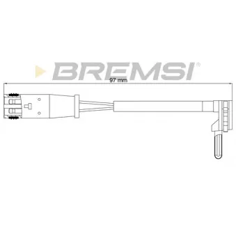 Contact d'avertissement, usure des plaquettes de frein BREMSI
