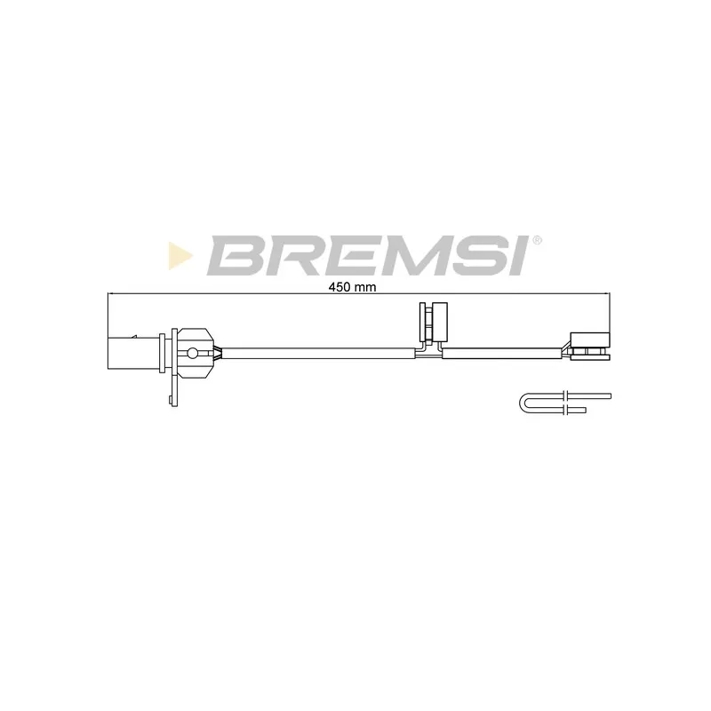 Contact d'avertissement, usure des plaquettes de frein avant droit BREMSI WI0955