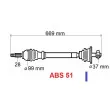 Arbre de transmission GRESA T5835 Z - Visuel 2