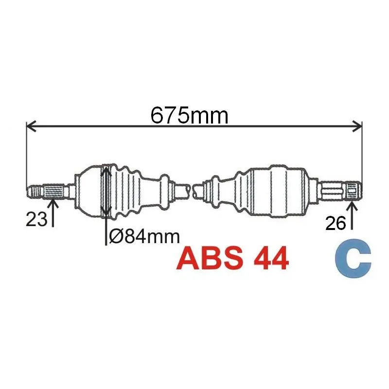 Arbre de transmission avant gauche GRESA T5047 Z