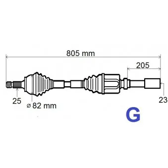 Arbre de transmission GRESA T5052