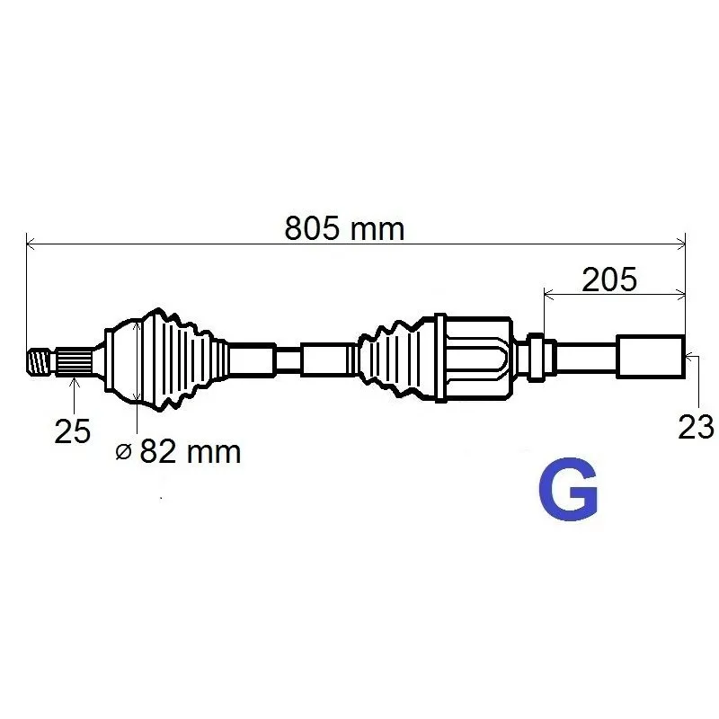 Arbre de transmission GRESA T5052