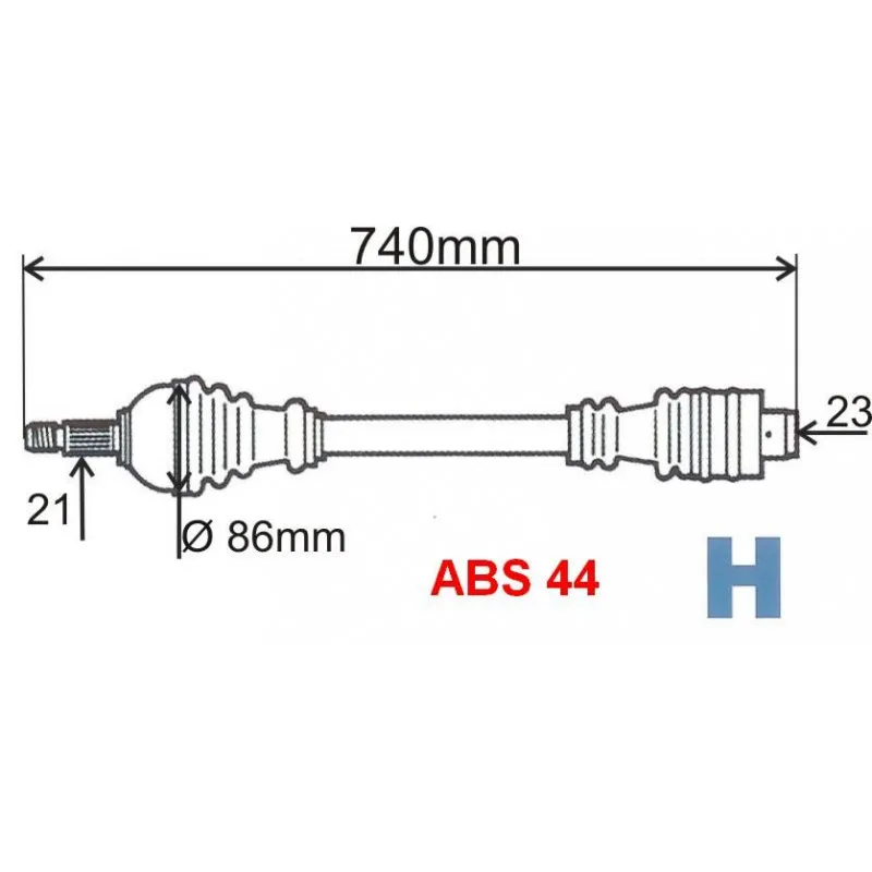 Arbre de transmission GRESA T5068 Z1