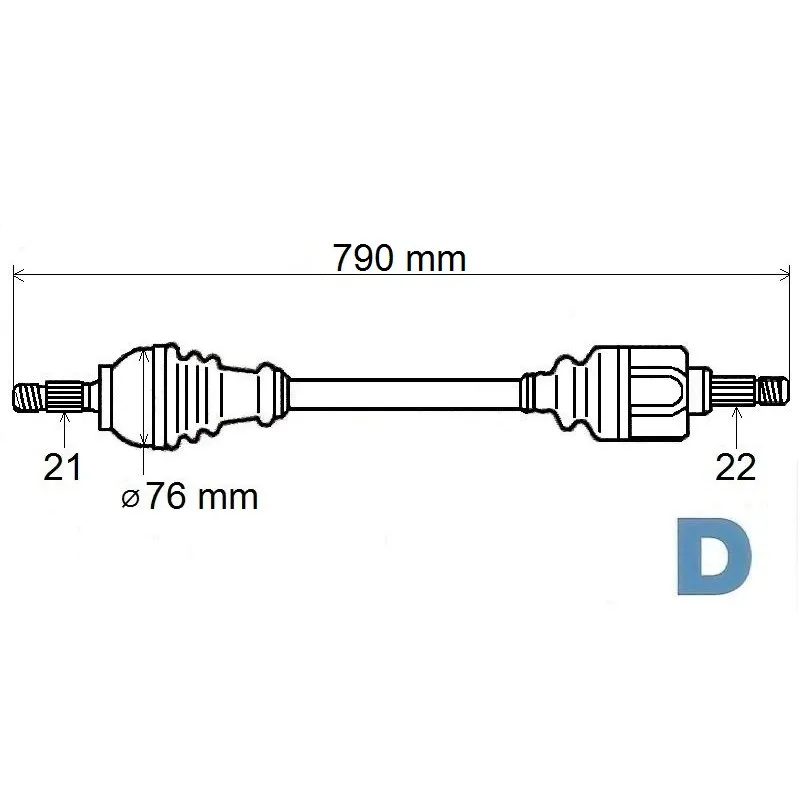 Arbre de transmission GRESA T5085