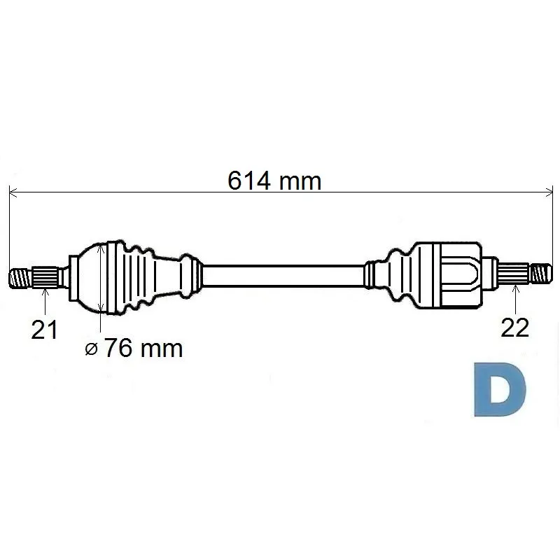 Arbre de transmission GRESA T5086
