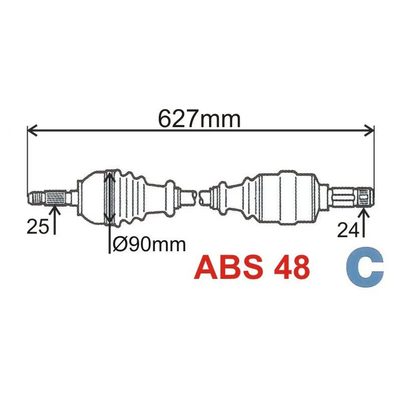Arbre de transmission GRESA T5121 Z2