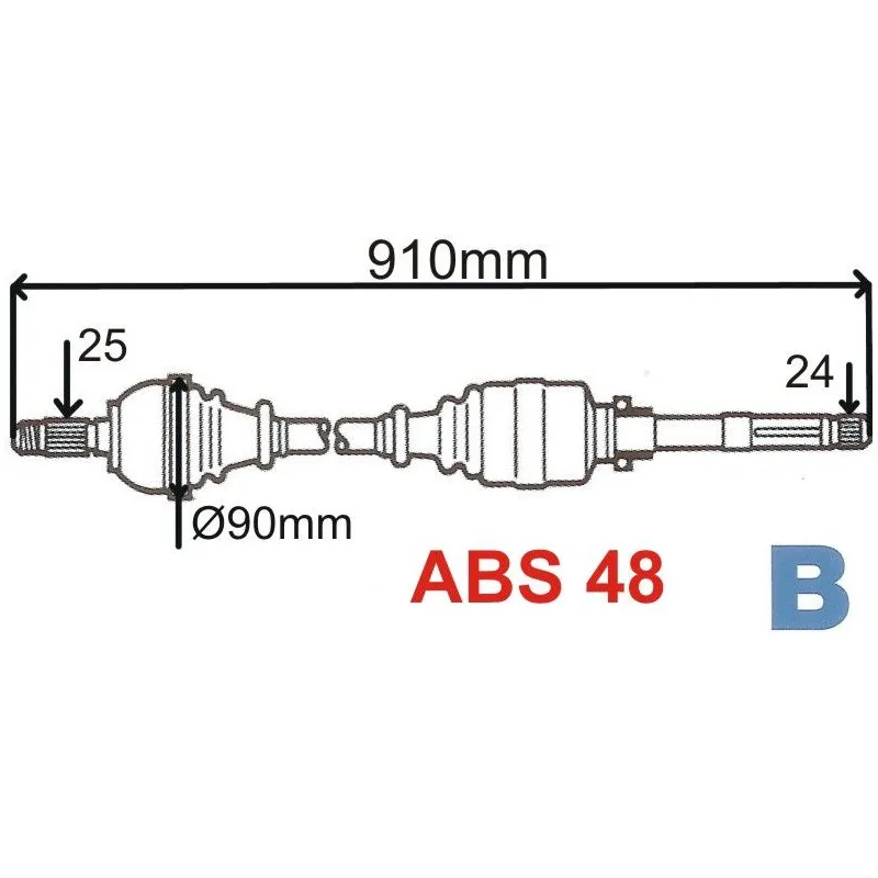 Arbre de transmission GRESA T5122 Z2