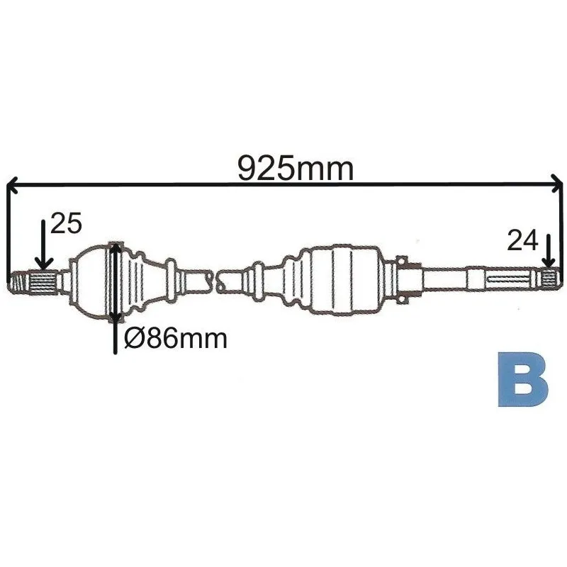 Arbre de transmission GRESA T5189