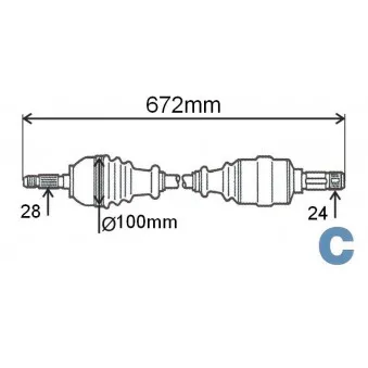 Arbre de transmission GRESA T5197