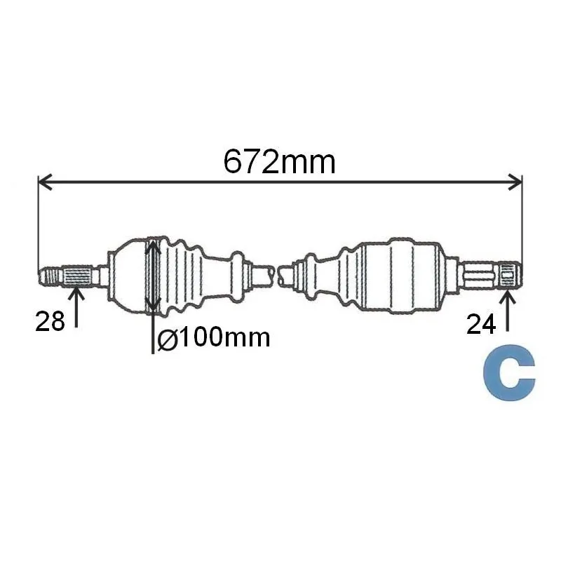 Arbre de transmission GRESA T5197