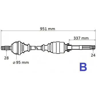 Arbre de transmission GRESA T5198