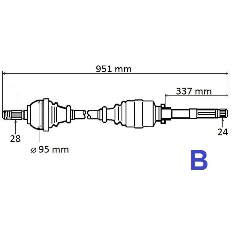 Arbre de transmission GRESA T5198