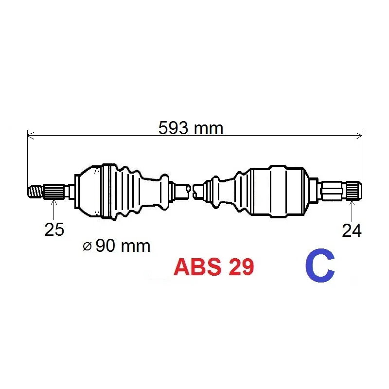 Arbre de transmission GRESA T5480 Z