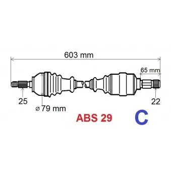 Arbre de transmission GRESA T5584