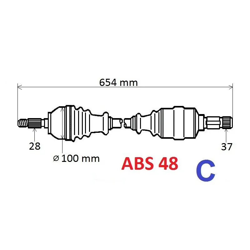 Arbre de transmission GRESA T5595 Z