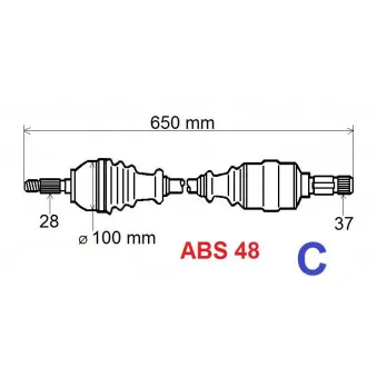 Arbre de transmission GRESA T5597 Z