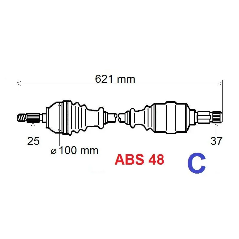 Arbre de transmission GRESA T5632 Z