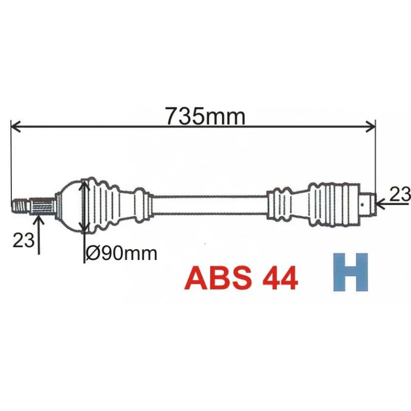 Arbre de transmission GRESA T5728 Z