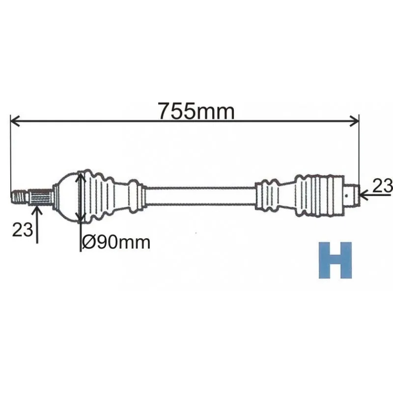 Arbre de transmission GRESA T5732